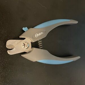 Oster Nail Trimmer Gray & Light Blue With Nail Guard & Safety Lock Like New